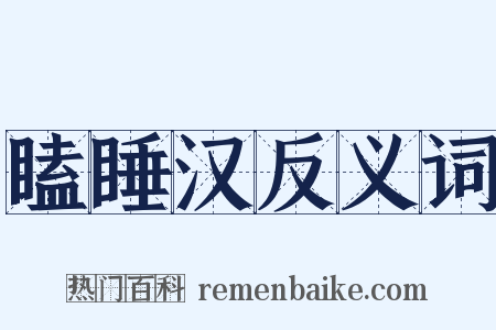 瞌睡汉反义词是什么意思的图片